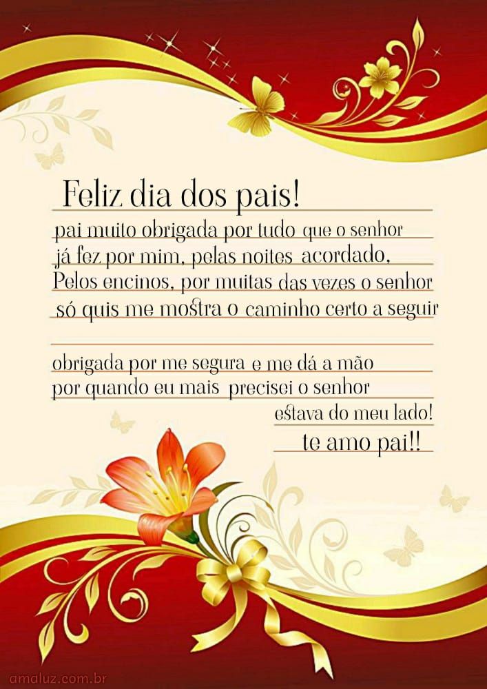 uma mensagem para desejar feliz dia dos pais