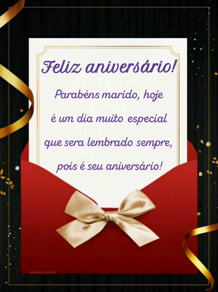 uma mensagem romântica para marido de feliz aniversario