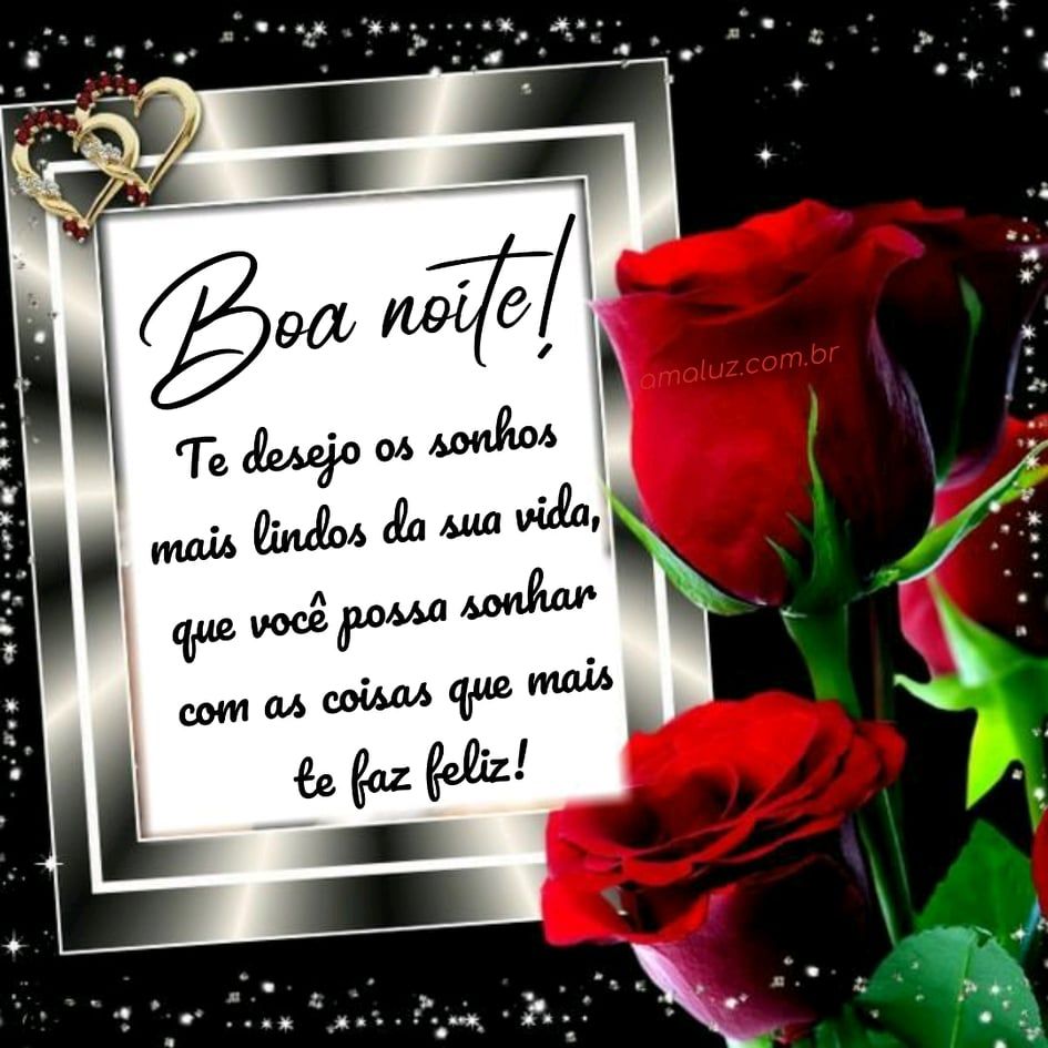 Boa noite durma feliz porque Deus é bom