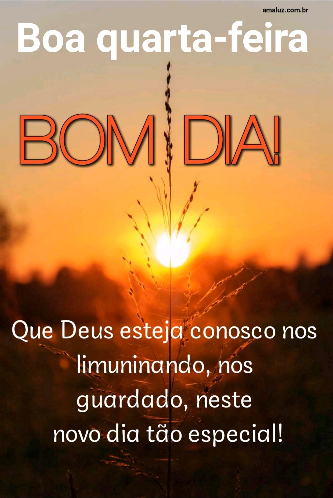 Boa quarta-feira que Deus ilumine nosso dia bom dia