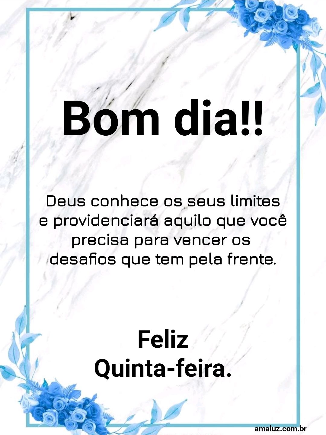 Bom dia Deus conhece os seus limites.