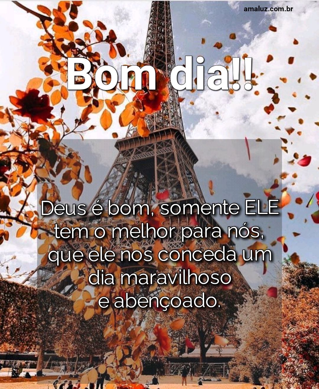 Bom dia, Deus é bom.