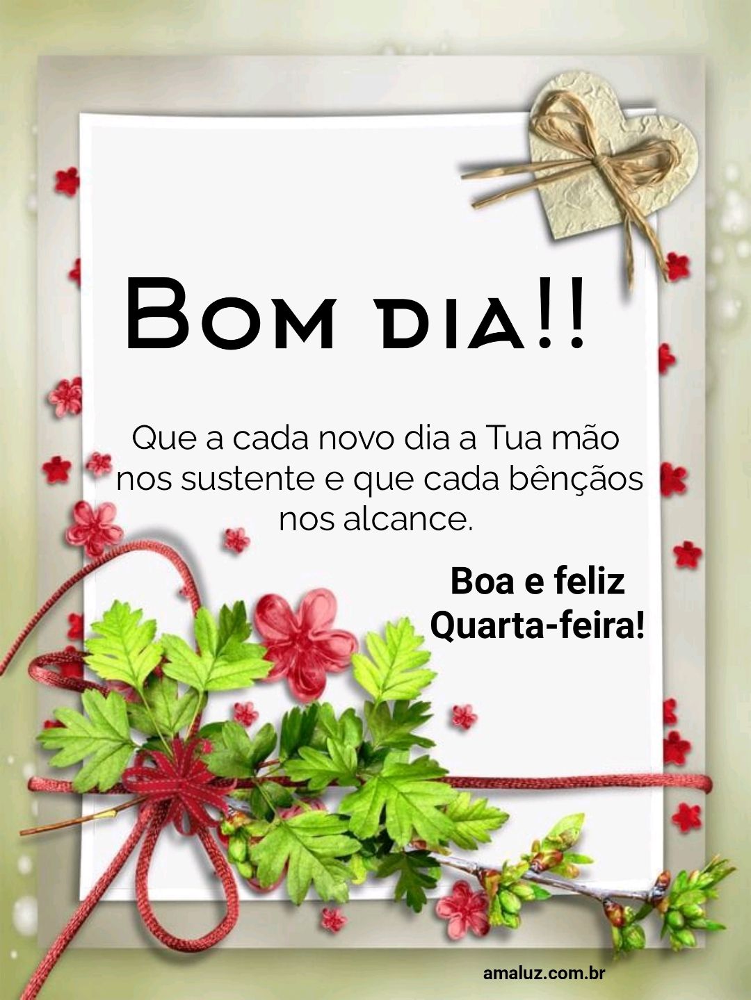 Bom dia, a tua mão nos sustenta.