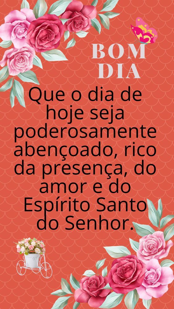 Bom dia! deixe a sua vida ser guiada pelo espirito santo
