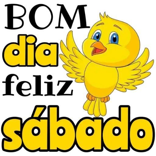 Bom dia e feliz sábado 