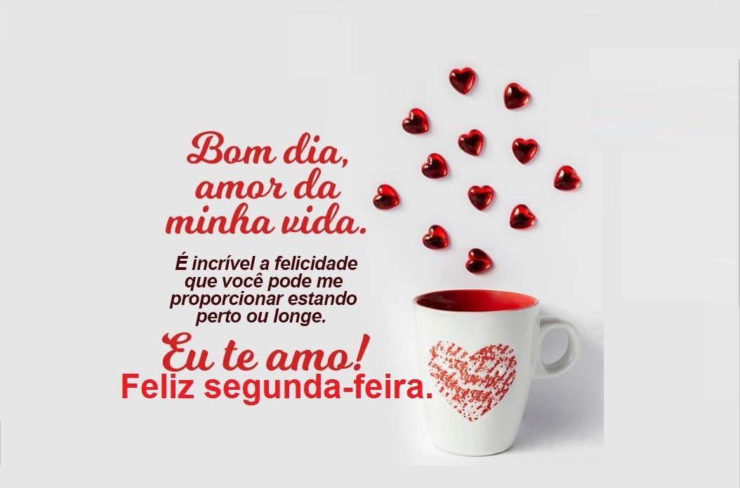Bom dia feliz semana e uma abençoada segunda feira cheia de amor minha paixão