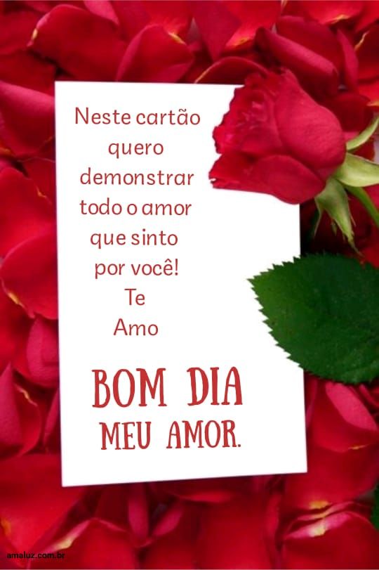 Bom dia meu amor te amo