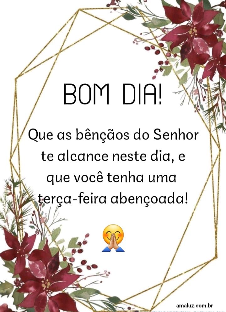 Bom dia que as bênçãos do senhor te alcance nesse dia