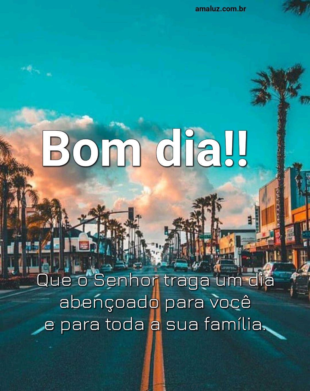 Bom dia que o Senhor traga um dia abençoado.