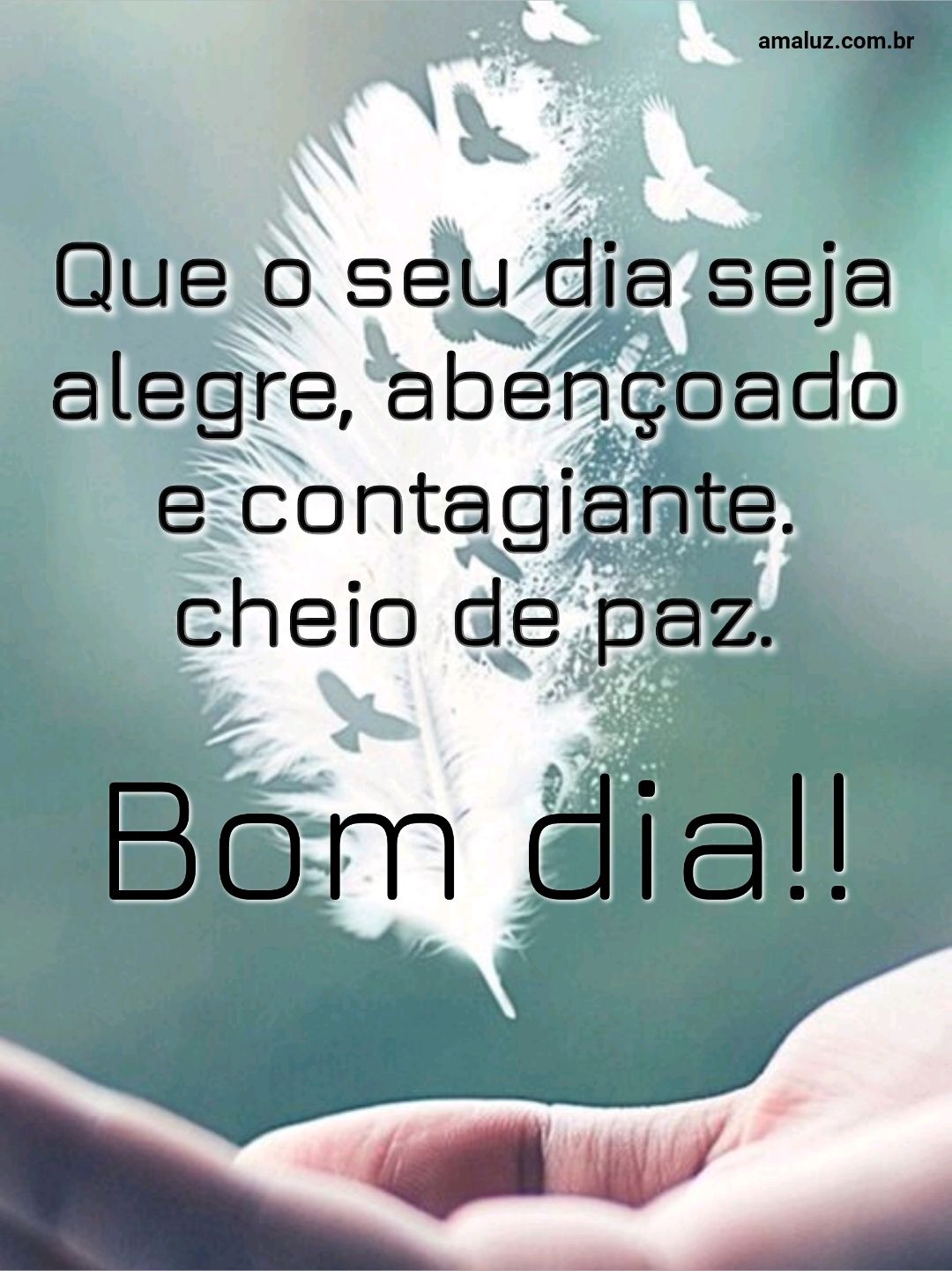 Bom dia, que o seu seja alegre.