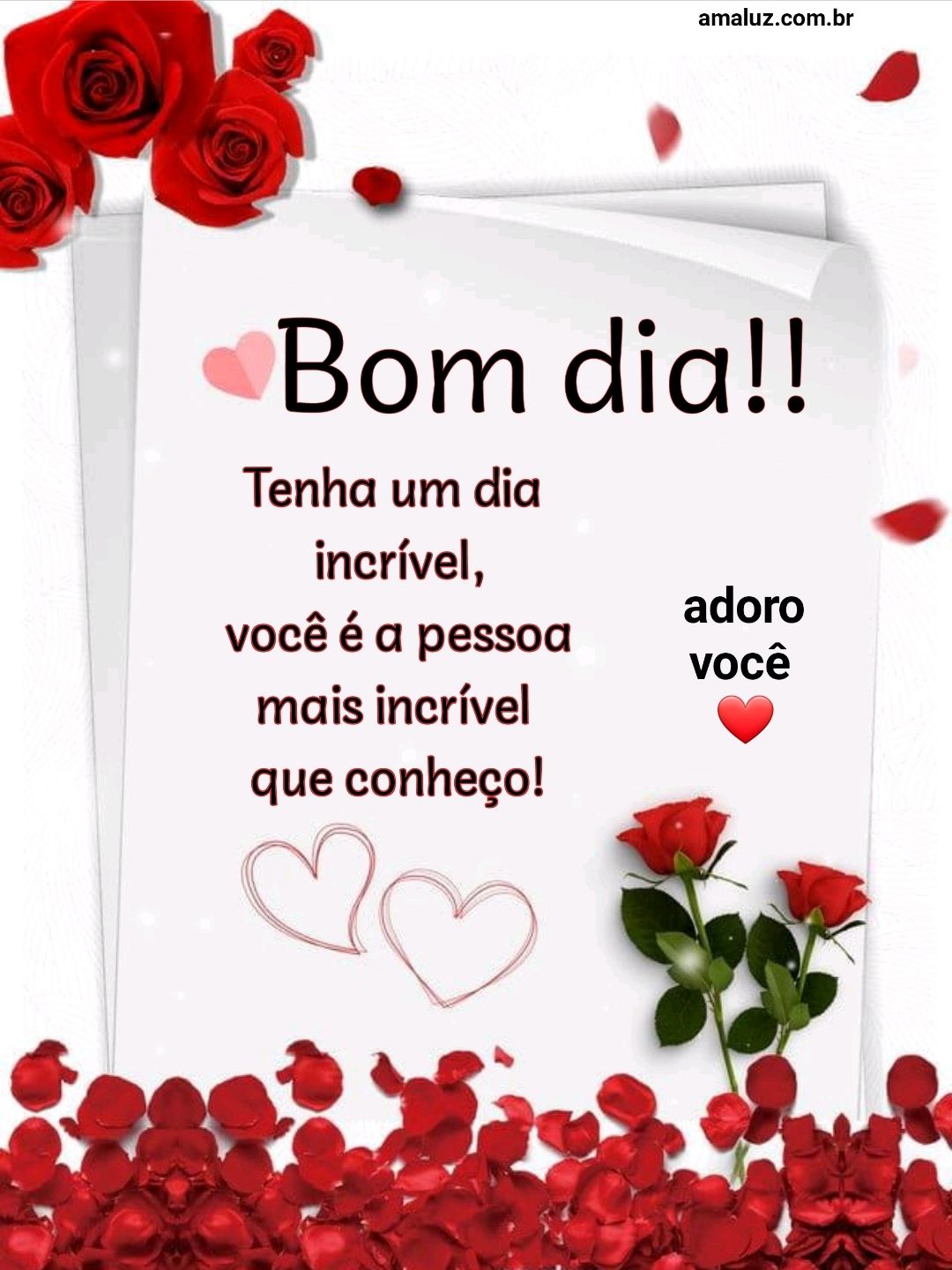 Bom dia, tenha um dia incrível.