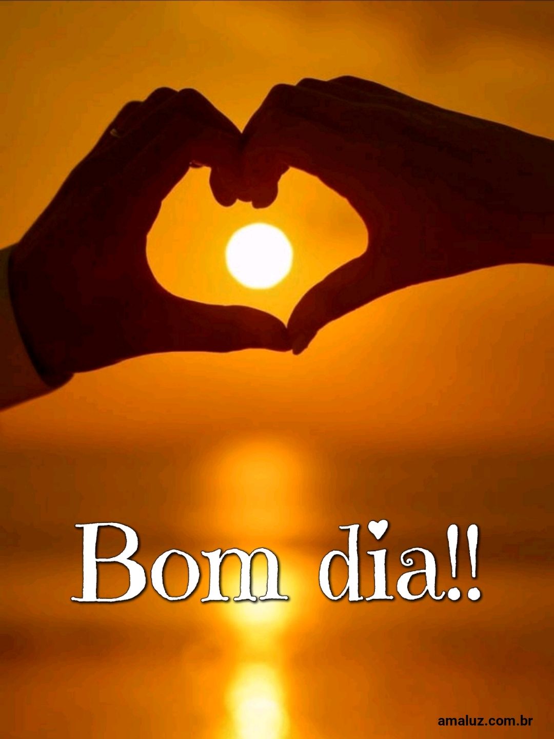 Coração no por do sol