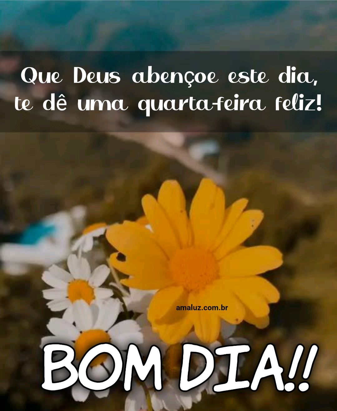 Deus abençoe esse dia dando uma quarta-feira feliz bom dia