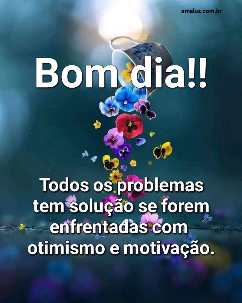 Enfrente os problemas com motivação bom dia