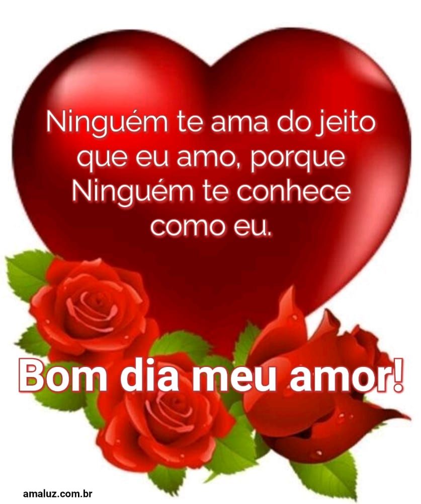 Ninguém te ama como eu bom dia amor
