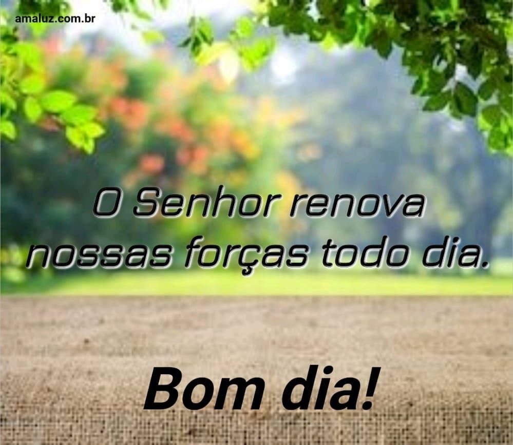 O senhor renova nossas forças bom dia