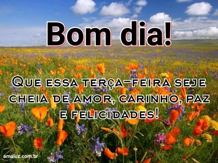 Que sua terça seja cheia de amor bom dia