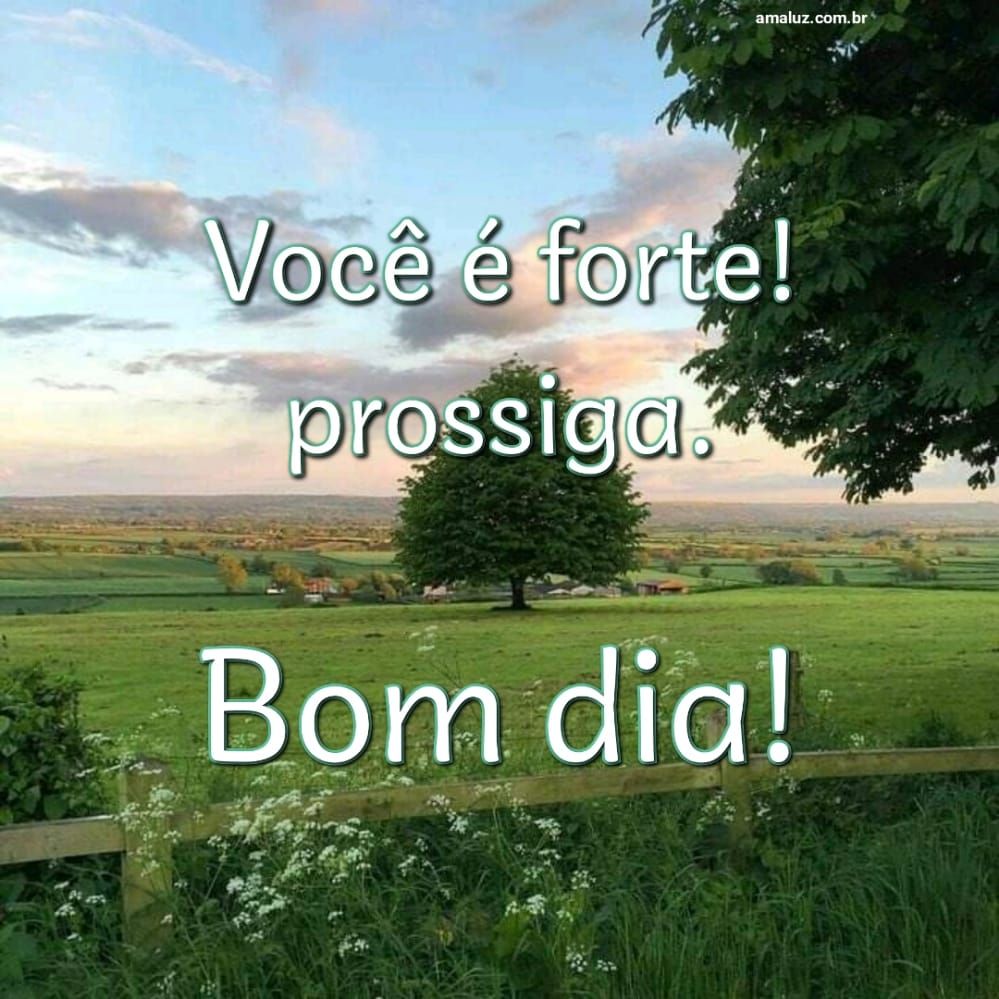 Seja forte bom dia