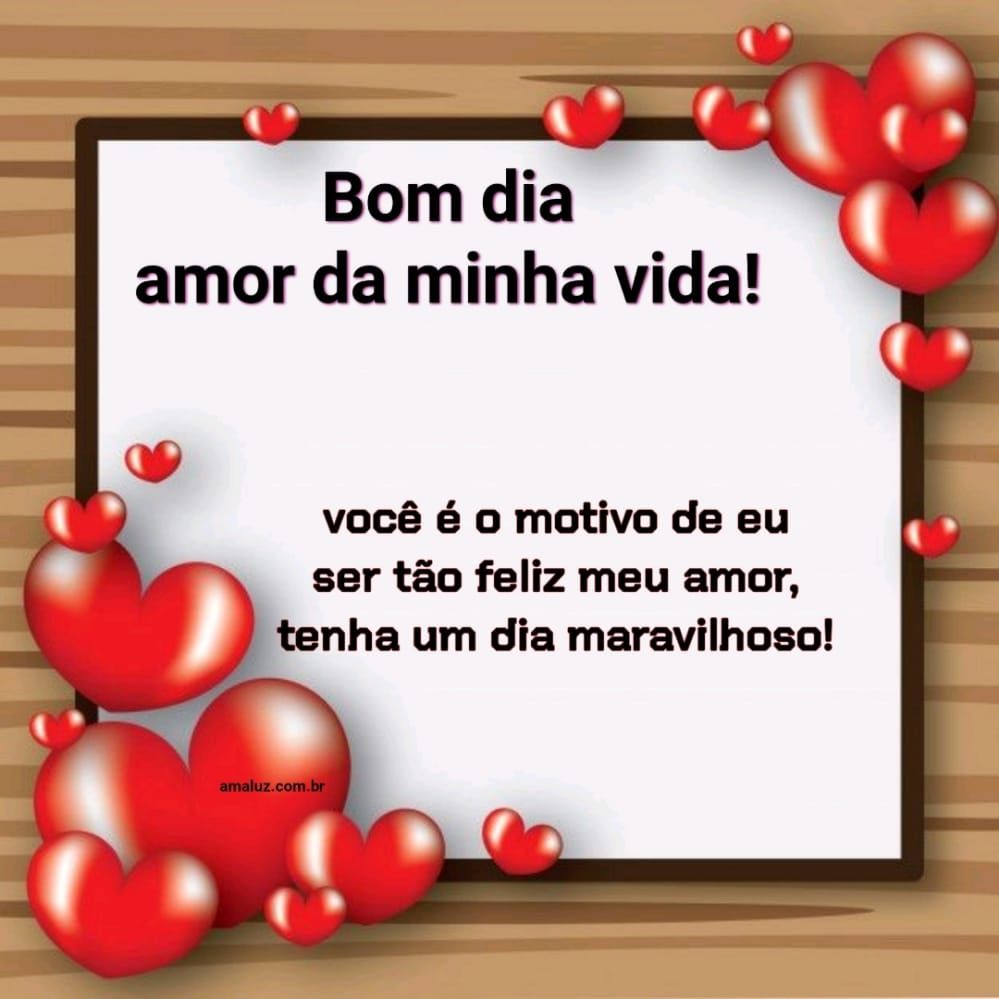 Você é o motivo da minha felicidade bom dia amor