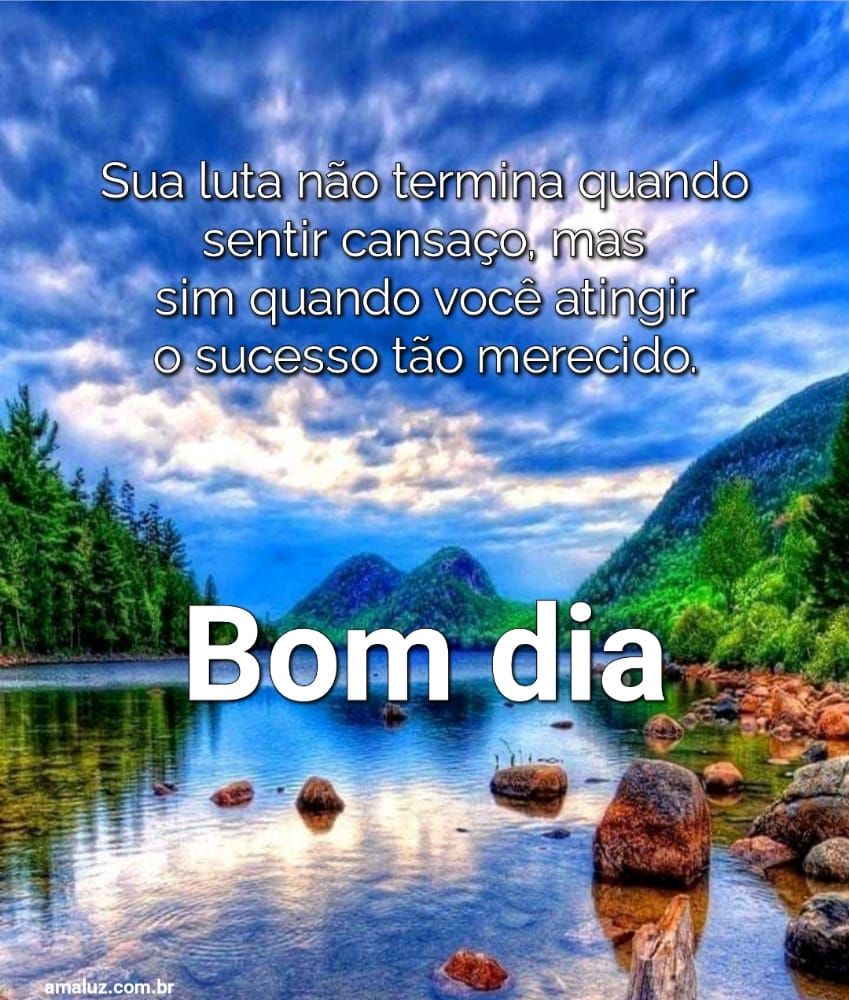 Você terá muito sucesso bom dia