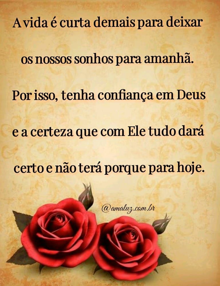 a vida e curta demais para deixa nossos sonhos para amanha