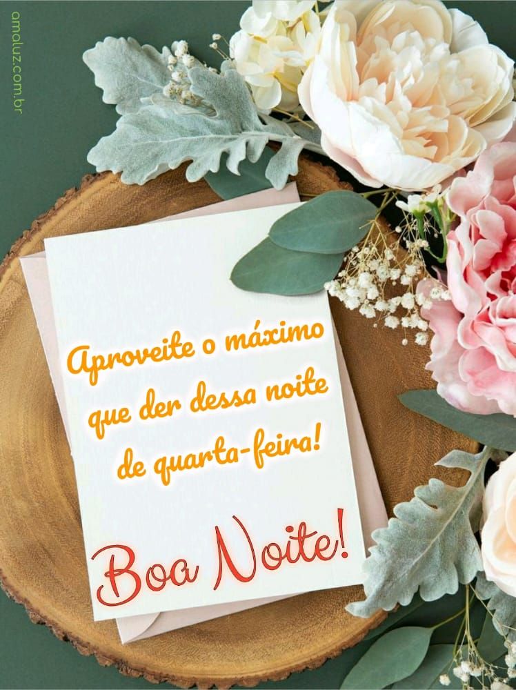 aproveite o máximo que der dessa noite de quarta feira boa noite