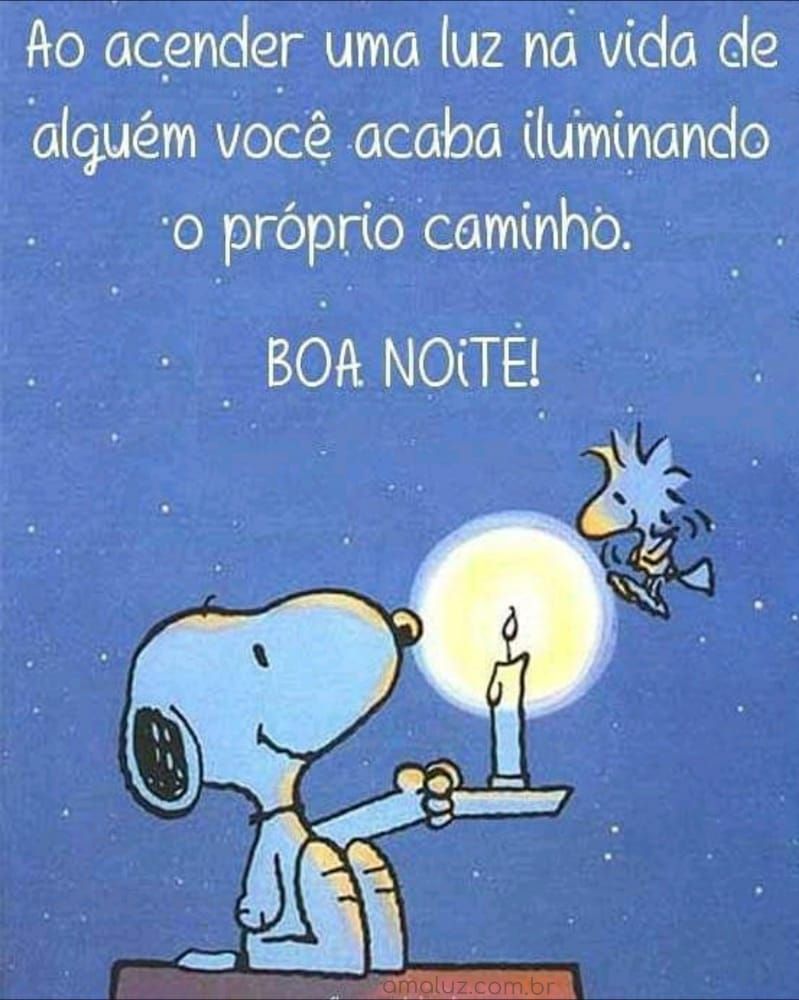 boa noite as vezes vocêilumina o próprio caminho