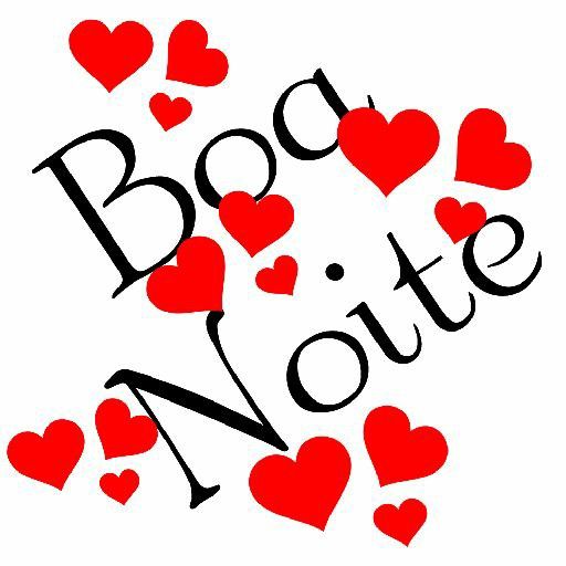 boa noite com figurinha de coraçãozinho