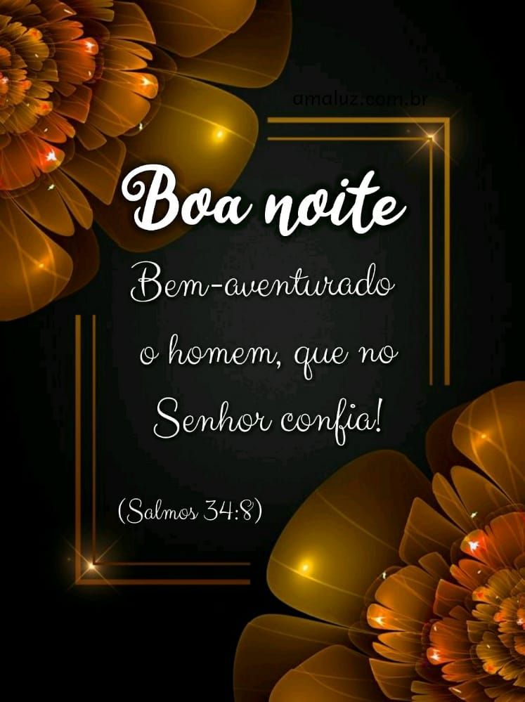 boa noite com imagem com salmos da bíblia