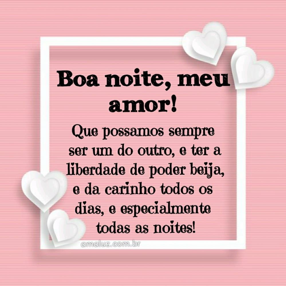 boa noite meu amor com carinho