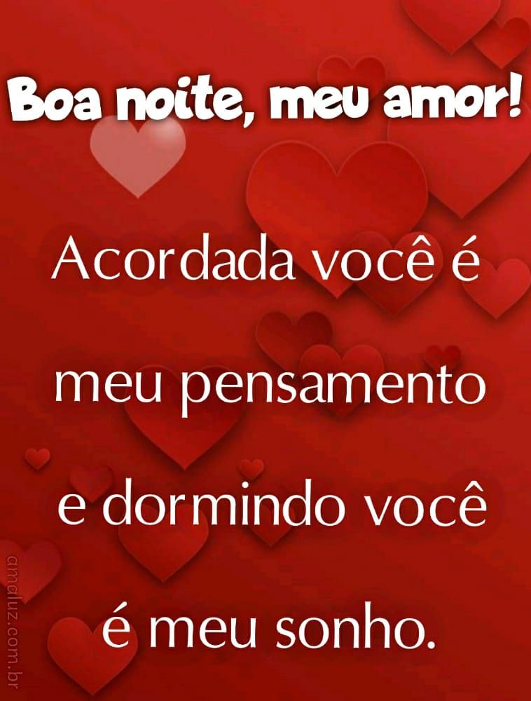 boa noite meu amor você sendo meu pensamento e meu sonho