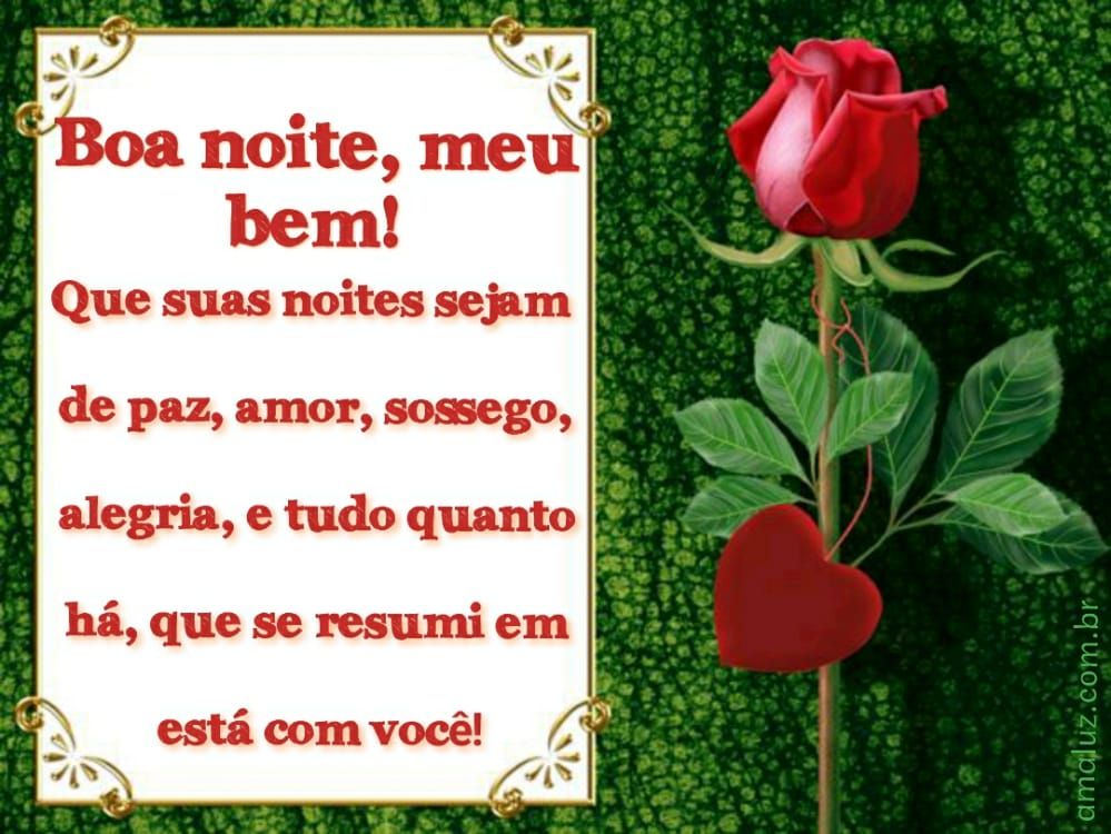 boa noite meu bem esto apaixonada por você