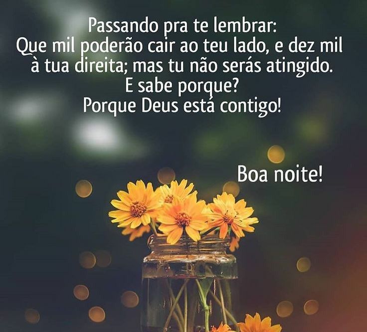 boa noite passando para lembrar que Deus é contigo