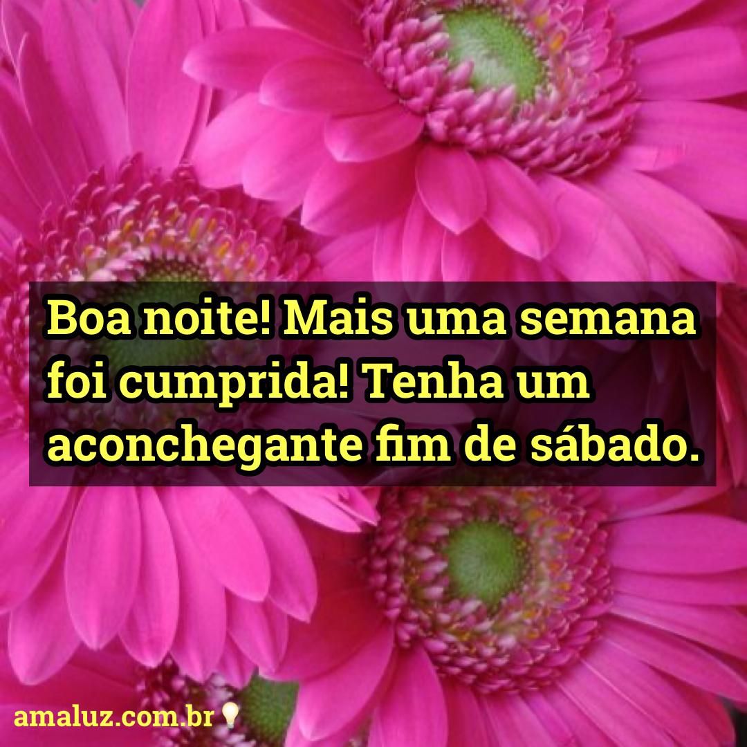boa noite tenha um aconchegante fim de sábado