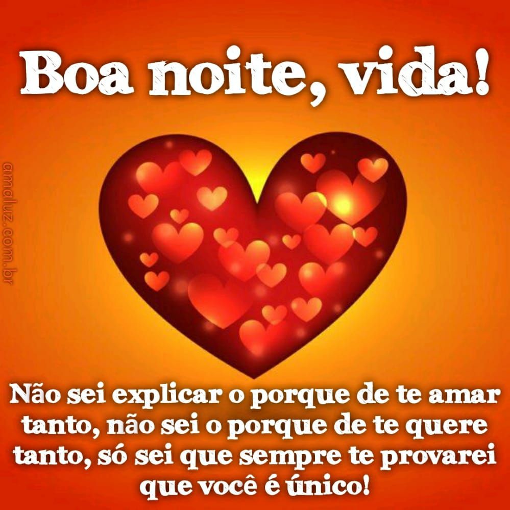 boa noite vida não sei te explicar o por que de te amar