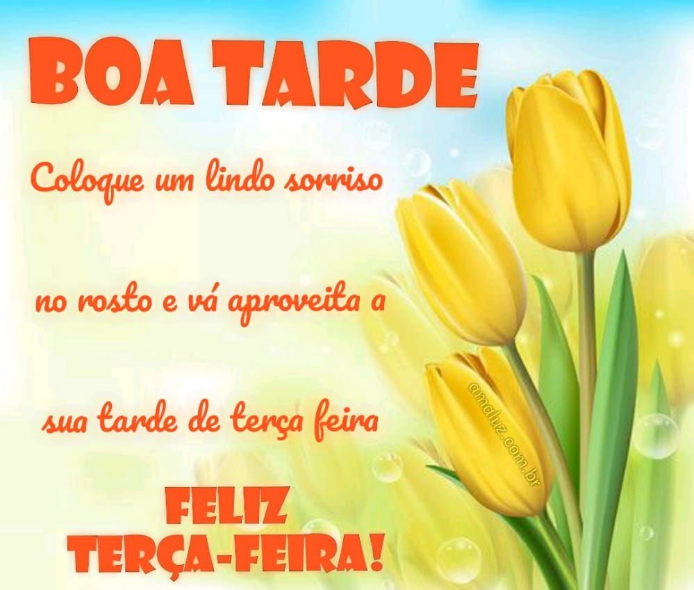 boa tarde aproveite esta tarde de terça feira