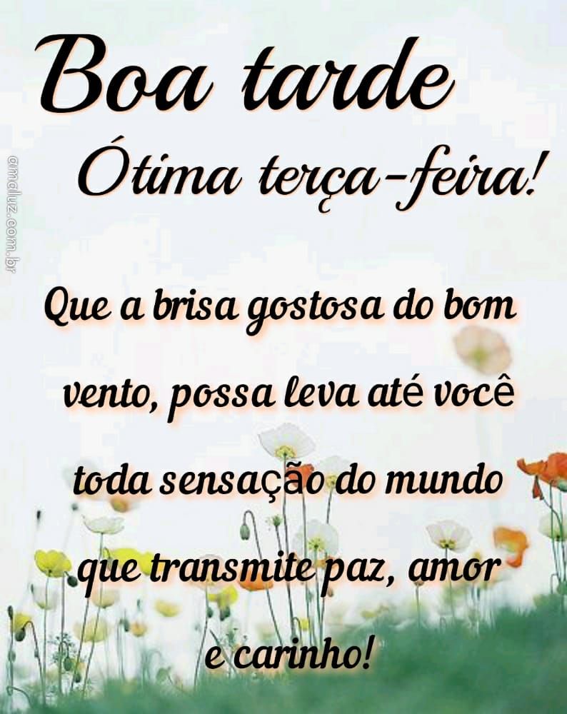 boa tarde com paz amor e carinho ótima terça feira