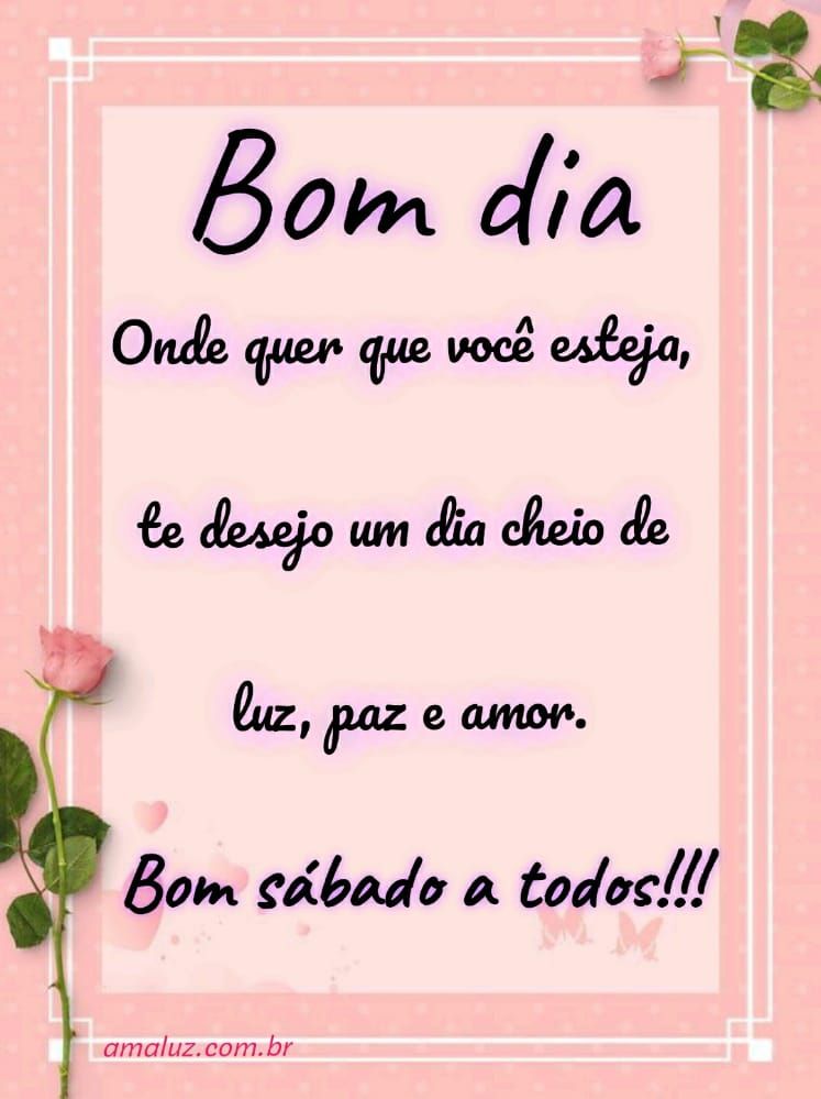 bom dia e bom sábado a todos