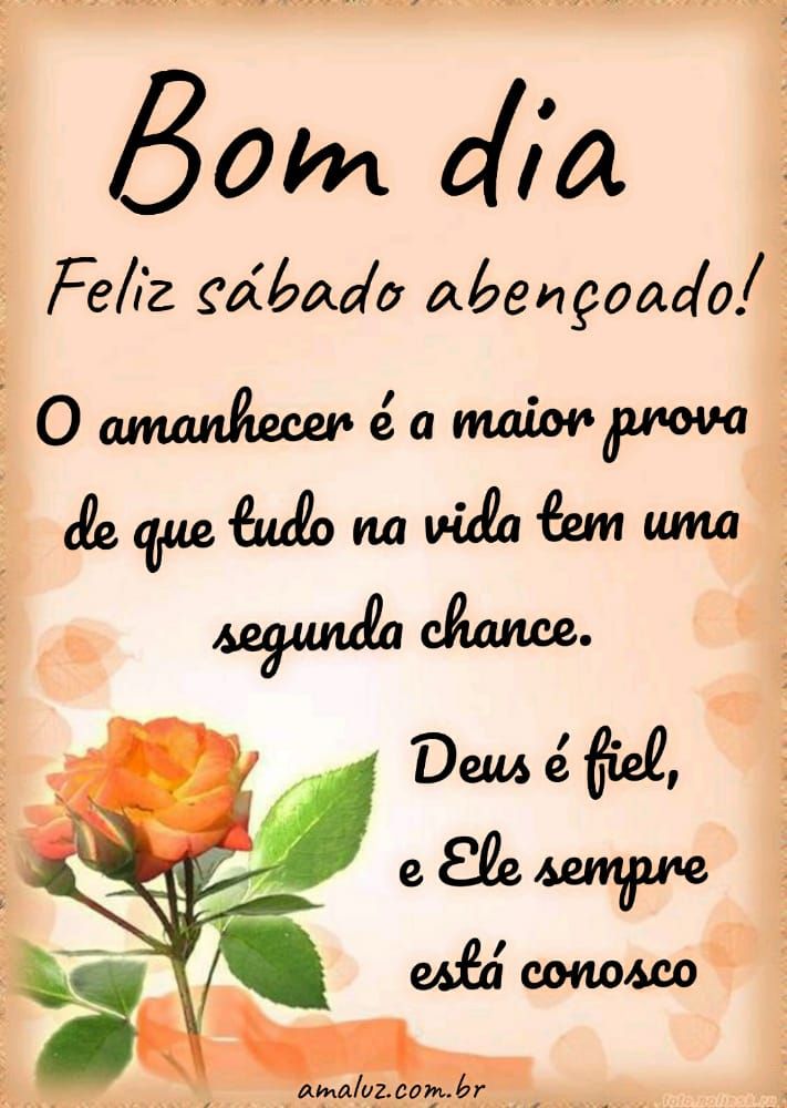 bom dia feliz sábado abençoado