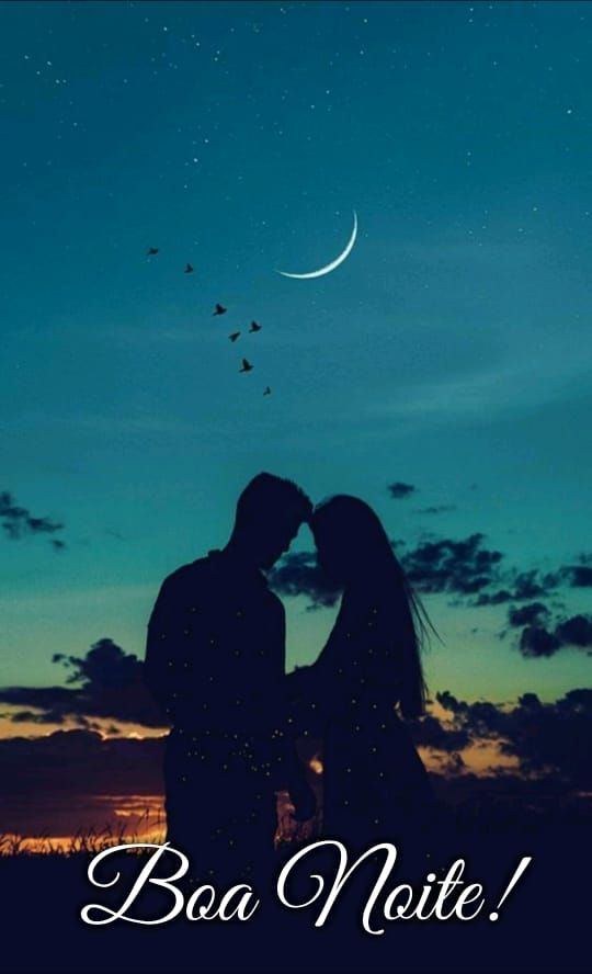 bonita imagem de casal unido céu lindo com lua