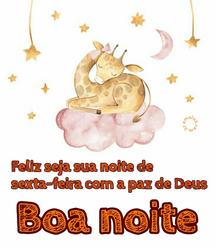 feliz seja sua noite de sexta feira com a paz de Deus