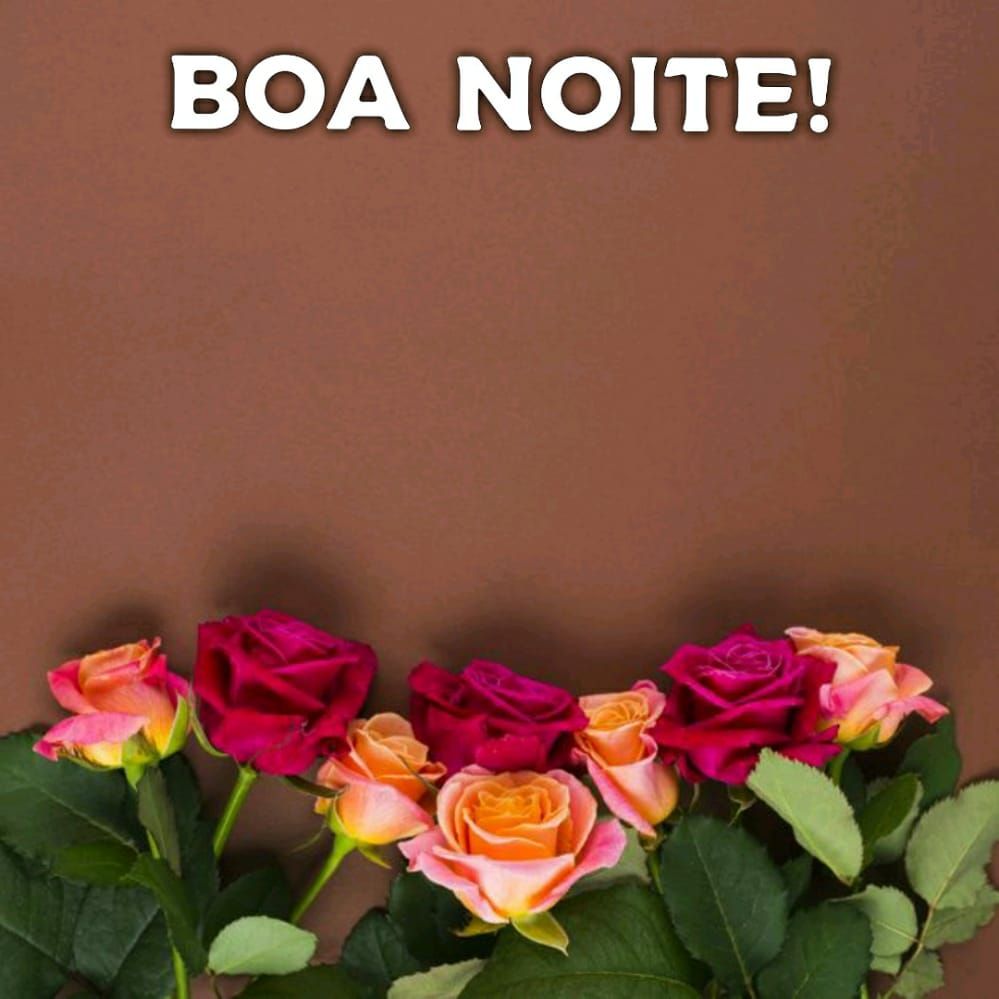 flores com fundo marrom e mensagem de boa noite
