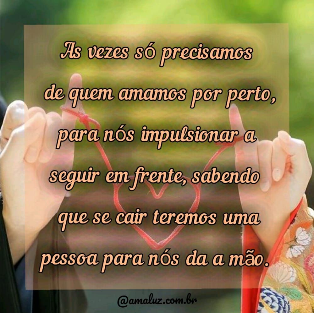 imagem com dedo e laço de coração com uma linda frase de motivação