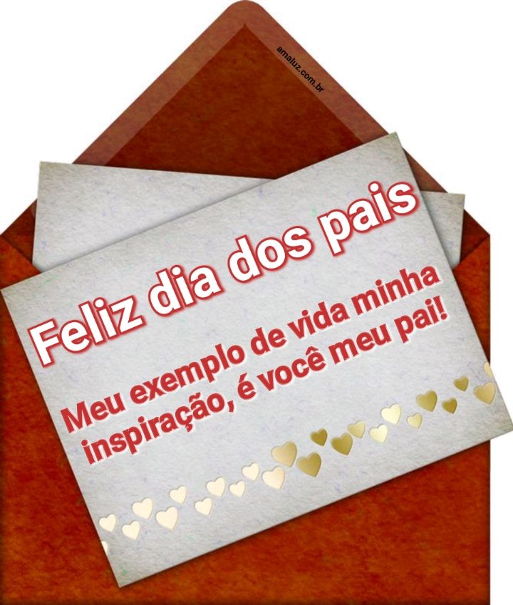 Você e meu exemplo feliz dia dos pais