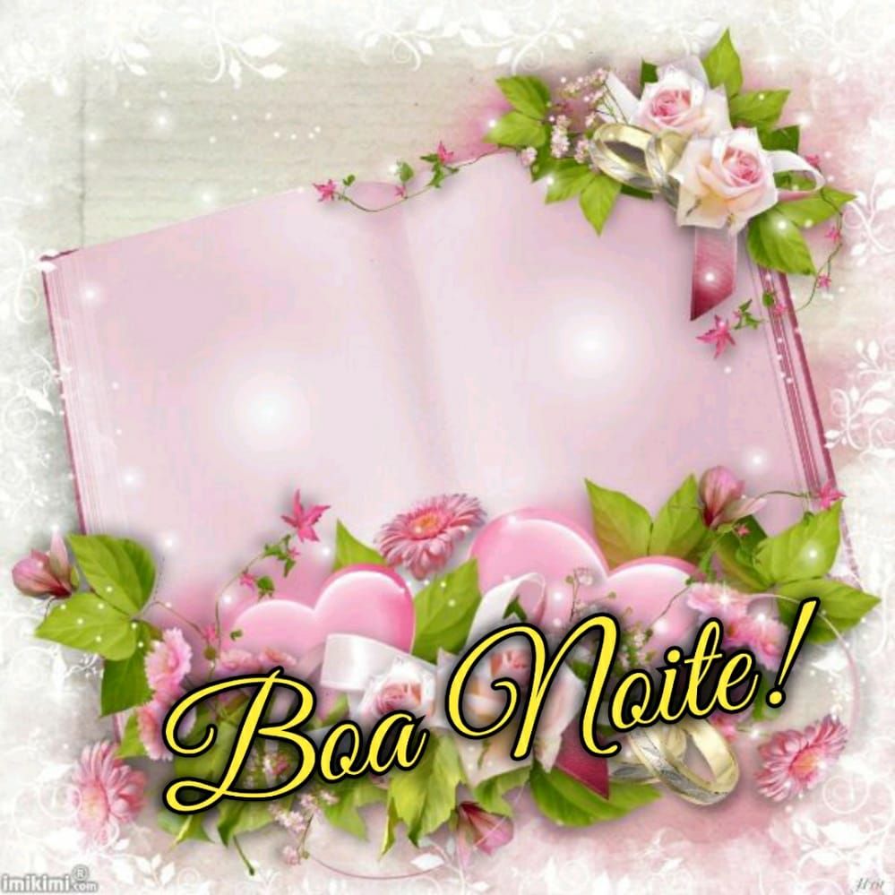livrinho com lindas flores em volta e boa noite