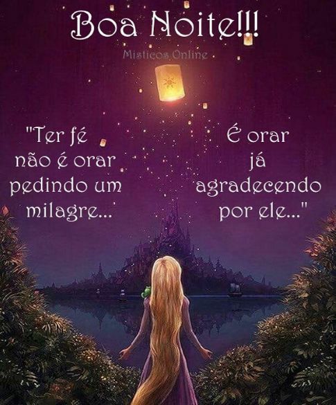 tenha fé e já agradeca pelo milagre boa noite