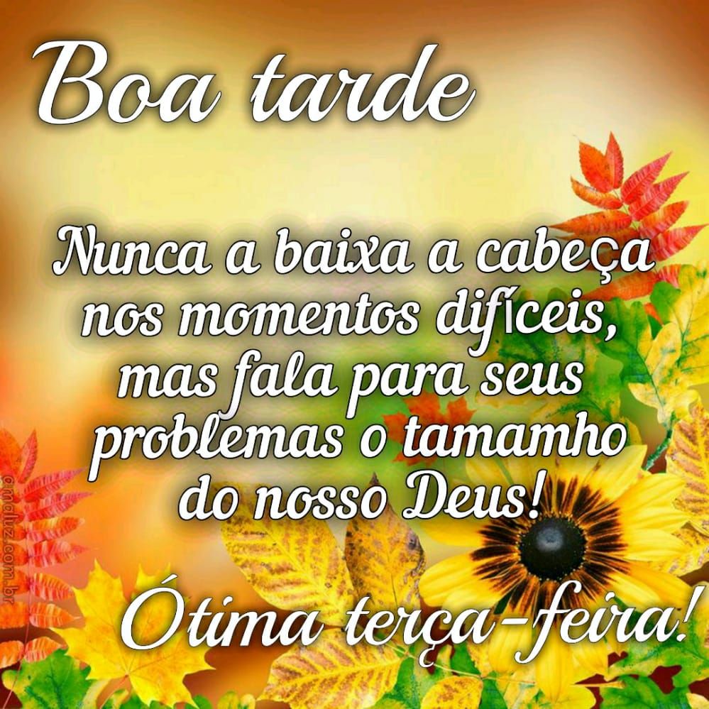 tenha uma boa tarde e ótima terça feira