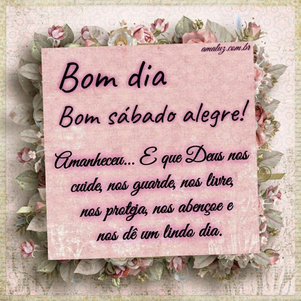 um bom dia de sábado bem alegre
