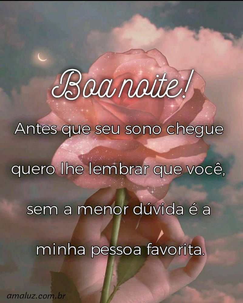 você e minha pessoa preferida boa noite