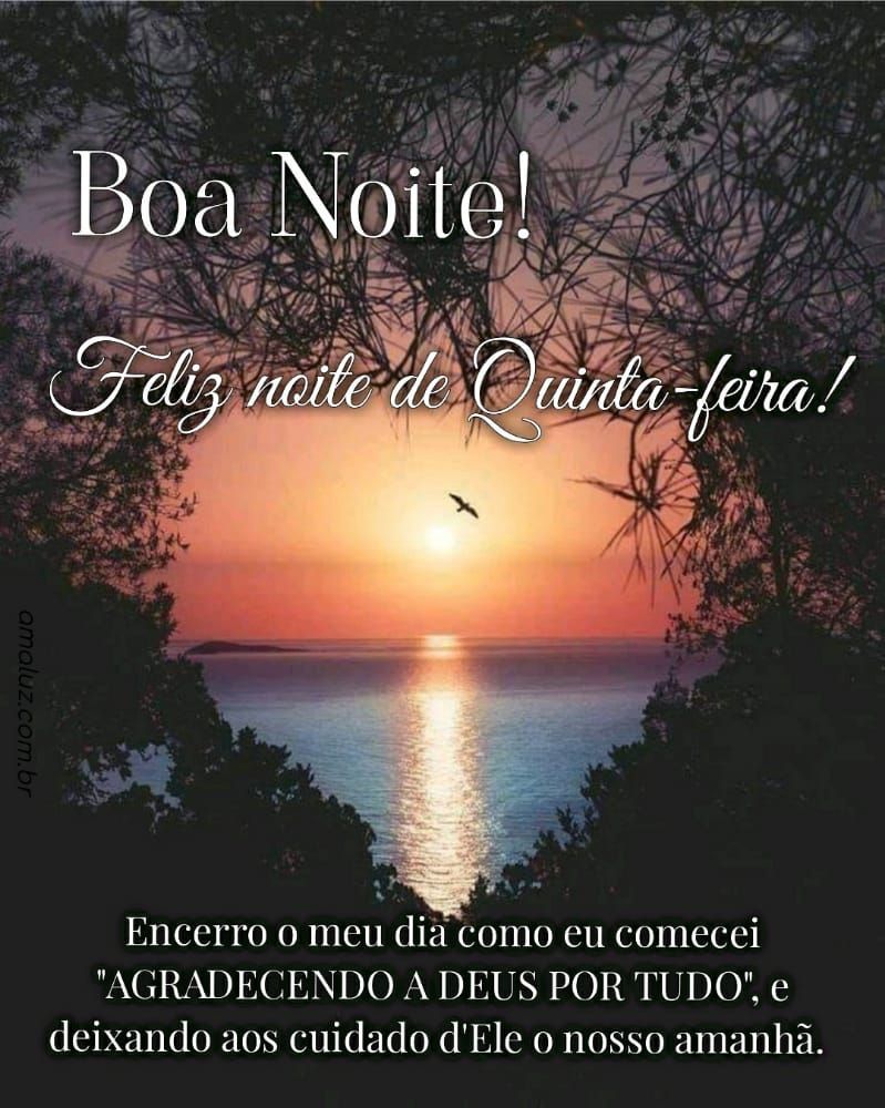 boa noite feliz noite de quinta feira
